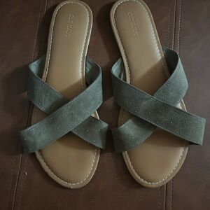 Old Navy Olive Crisscross Sandals